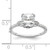 14KT White Gold (Holds 1.5 carat (7.00mm) Cushion Center) 1/5 carat Diamond Semi-Mount Engagement Ring