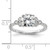 14KT White Gold (Holds 1.5 carat (7.5mm) Round Center) 1/4 carat Diamond Semi-Mount Engagement Ring