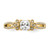 14KT Split Shank (Holds 1/2 carat (4.9mm) Cushion Center) 1/6 carat Diamond Semi-Mount Engagement Ring
