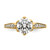14KT Gold (Holds 1.5 carat (7.5mm) Round Center) 1/6 carat Diamond Semi-Mount Engagement Ring