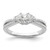 14KT White Gold East West (Holds 3/4 carat (9.2x5.00mm) Marquise Center) 1/8 carat Diamond Semi-Mount Engagement Ring