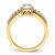 14KT Two-tone East West (Holds 3/4 carat (7.1x5.4mm) Oval Center) 1/8 carat Diamond Semi-Mount Engagement Ring