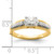 14KT Two-tone East West (Holds 3/4 carat (7.1x5.4mm) Oval Center) 1/8 carat Diamond Semi-Mount Engagement Ring