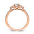 14KT Rose Gold (Holds 1/2 carat (5.2mm) Round Center) 1/4 carat Diamond Semi-mount Engagement Ring