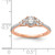 14KT Rose Gold (Holds 1/2 carat (5.2mm) Round Center) 1/4 carat Diamond Semi-mount Engagement Ring