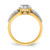 14KT Two-tone East West (Holds 1 carat (8.11x6.1mm) Oval Center) 1/6 carat Diamond Semi-Mount Engagement Ring