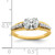 14KT Two-tone East West (Holds 1 carat (8.11x6.1mm) Oval Center) 1/6 carat Diamond Semi-Mount Engagement Ring