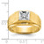 10KT Two-tone IBGoodman Men's Polished and Satin Diamond Complete Ring