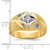 10KT Two-tone IBGoodman Men's Polished and Satin Diamond Complete Ring