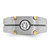 10KT Two-tone IBGoodman Men's Polished and Satin Diamond Complete Ring