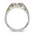 10KT Two-tone IBGoodman Men's Polished and Satin Diamond Complete Ring
