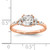 14KT Rose Gold (Holds 1 carat (6.00mm) Cushion Center) 1/5 carat Marquise Diamond Semi-Mount Engagement Ring