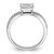 14KT White Gold East West (Holds 1 carat (6.9x5.2mm) Emerald-cut Center) 1/5 carat Diamond Semi-Mount Engagement Ring