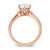 14KT Rose Gold (Holds 1.5 carat (9.2x6.9mm) Oval Center) 1/8 carat Diamond Semi-Mount Engagement Ring