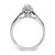 14KT White Gold Halo (Holds 1/4 carat (4.1mm) Round Center) 1/6 carat Diamond Semi-mount Engagement Ring