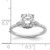 14KT White Gold (Holds 1.5 carat (7.5mm) Round Center) 1/5 carat Diamond Semi-Mount Engagement Ring