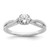 14KT White Gold Criss-Cross (Holds 1/2 carat (5.2mm) Round Center) 1/6 carat Diamond Semi-Mount Engagement Ring