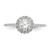 14KT White Gold Halo (Holds 1/2 carat (5.2mm) Round Center) 1/5 carat Diamond Semi-Mount Engagement Ring