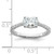 14KT White Gold East West (Holds 3/4 carat (7.1x5.4mm) Oval Center) 1/4 carat Diamond Semi-Mount Engagement Ring