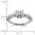 14KT White Gold East West (Holds 1 carat (8.00x6.1mm) Oval Center) 1/5 carat Diamond Semi-Mount Engagement Ring