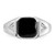 10KT White Gold Polished & Brushed 1-9.2X9.2 Onyx & Diamond Ring