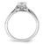 14KT White Gold Criss-Cross (Holds 1/2 carat (4.9mm) Cushion Center) 1/6 carat Diamond Semi-Mount Engagement Ring