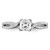 14KT White Gold Criss-Cross (Holds 1/2 carat (4.9mm) Cushion Center) 1/6 carat Diamond Semi-Mount Engagement Ring