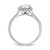 14KT White Gold Hexagon Halo (Holds 3/4 carat (6.00mm) Round Center) 1/4 carat Diamond Semi-mount Engagement Ring