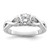 Peg Set Diamond Semi-mount Infinity Engagement Rings