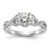 Peg Set Diamond Semi-mount Infinity Engagement Rings