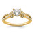 14KT Split Shank (Holds 1/2 carat (5.2mm) Round Center) 1/6 carat Diamond Semi-Mount Engagement Ring