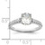 14KT White Gold (Holds 1 carat (8.00x6.1mm) Oval Center) 1/5 carat Diamond Semi-Mount Engagement Ring