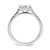 14KT White Gold East West (Holds 1 carat (8.00x6.1mm) Oval Center) 1/4 carat Diamond Semi-Mount Engagement Ring