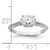 14KT White Gold East West (Holds 1 carat (8.00x6.1mm) Oval Center) 1/4 carat Diamond Semi-Mount Engagement Ring