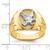 10KT Two-Tone Eagle Mens Ring