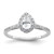 Pear Halo Diamond Semi-mount Engagement Rings