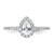 Pear Halo Diamond Semi-mount Engagement Rings