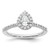 Pear Halo Diamond Semi-mount Engagement Rings