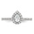 Pear Halo Diamond Semi-mount Engagement Rings