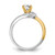 14KT Two-tone By-Pass Peg Set 1/5 carat Diamond Semi-mount Engagement Ring