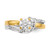 14KT Two-tone By-Pass Peg Set 1/5 carat Diamond Semi-mount Engagement Ring