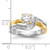 14KT Two-tone By-Pass Peg Set 1/5 carat Diamond Semi-mount Engagement Ring