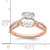 14KT Rose Gold Split Shank (Holds 1.5 carat (9.2x6.9mm) Oval Center) 1/6 carat Diamond Semi-Mount Engagement Ring