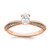 14KT Rose Gold (Holds 1/2 carat (6.00x4.5mm) Oval Center) 1/4 carat Diamond Semi-Mount Engagement Ring