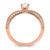 14KT Rose Gold (Holds 1/2 carat (6.00x4.5mm) Oval Center) 1/4 carat Diamond Semi-Mount Engagement Ring