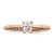 14KT Rose Gold (Holds 1/2 carat (6.00x4.5mm) Oval Center) 1/4 carat Diamond Semi-Mount Engagement Ring