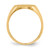 10KTy 16.0x13.0mm Closed Back Signet Ring