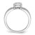 14KT White Gold East West (Holds 3/4 carat (7.1x5.4mm) Oval Center) 1/6 carat Diamond Semi-Mount Engagement Ring