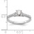 14KT White Gold (Holds 1/2 carat (5.2mm) Round Center) 1/4 carat Diamond Semi-Mount Engagement Ring