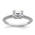 14KT White Gold East West (Holds 1 carat (6.9x5.2mm) Emerald-cut Center) 1/4 carat Diamond Semi-Mount Engagement Ring